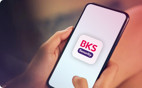 Smartphone s BKS Security aplikáciou
