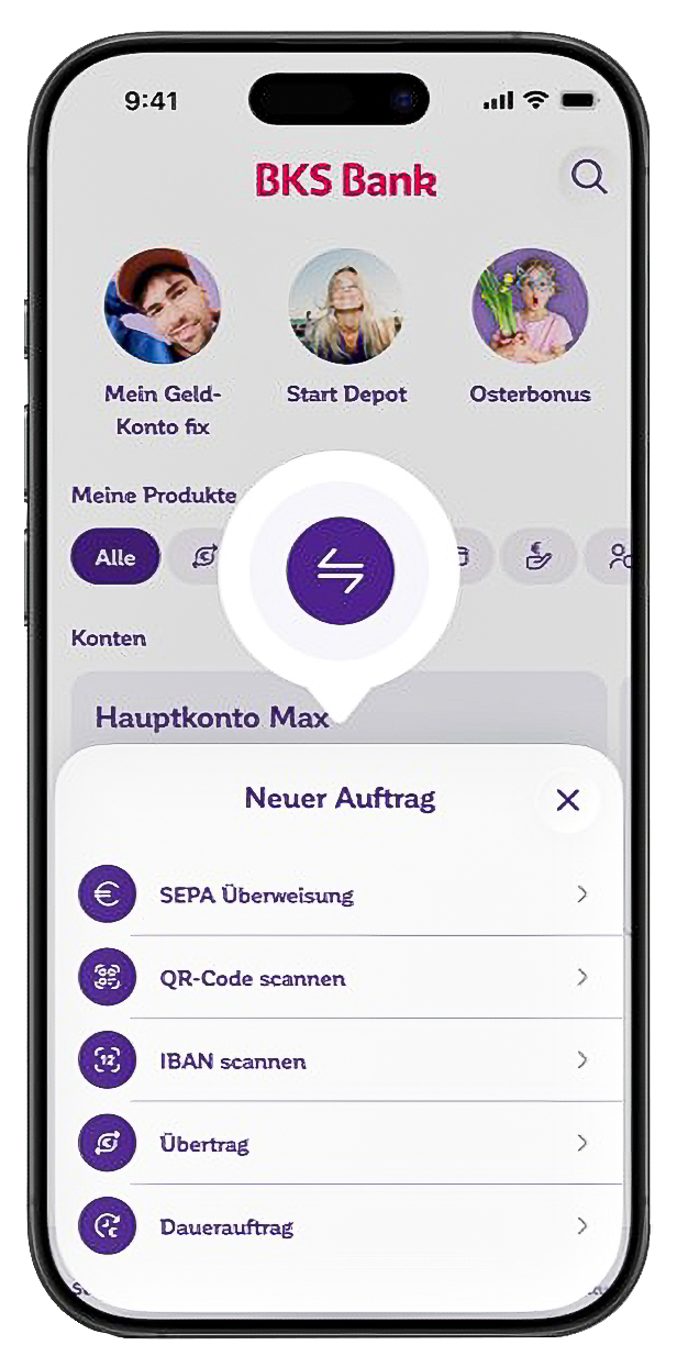Dva smartfóny s otvorenou aplikáciou BKS App Dva smartfóny s otvorenou aplikáciou BKS App